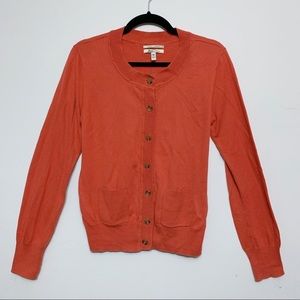 GH Bass & Co Burnt Orange Classic Cardigan, Women’s Size Medium